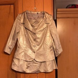 Gold two piece skirt set